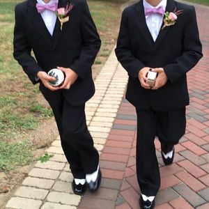 FLORSHEIM KIDS Black and White Wingtips